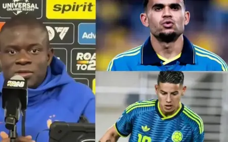 Kanté Praises Colombia’s James and Luis Díaz