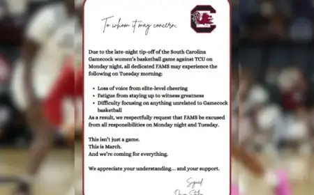 Dawn Staley Offers Work Excuse for Elite 8 Match Against TCU