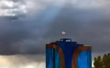 Las Vegas Wraps March with Strong Winds and Showers