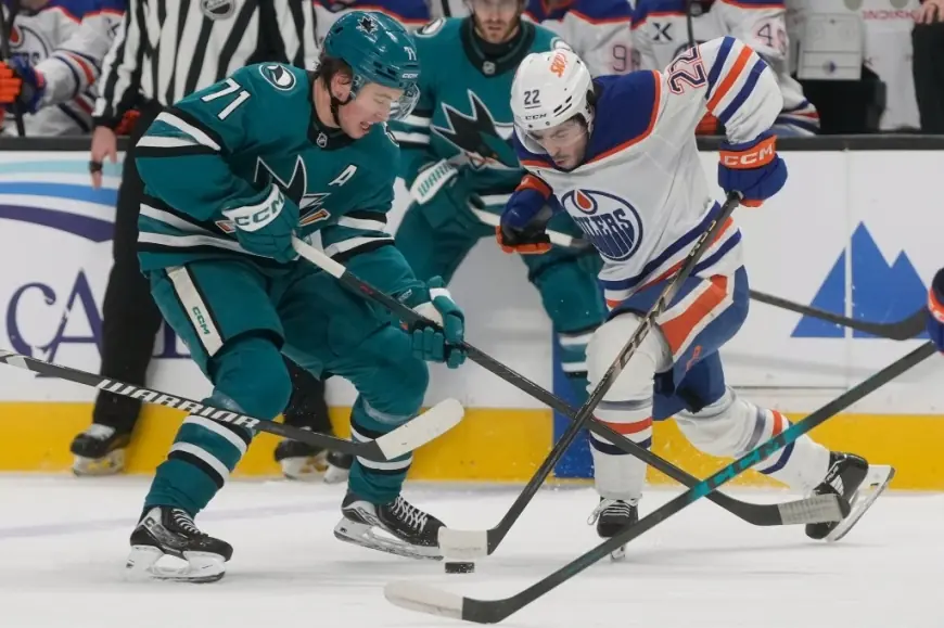 Shakir Mukhamadullin’s third-period goal lifts Sharks to 5-4 win over Oilers