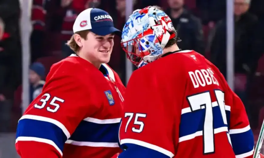 Canadiens Goalies Compete as St. Louis Confirms Montembeault-Dobes Plan