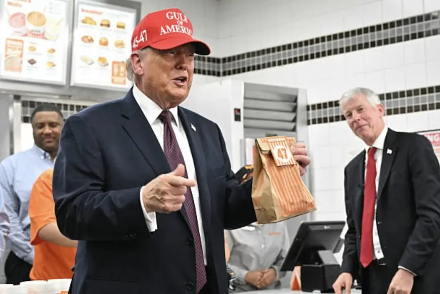 Trump's "Hamburgers for All" at Corpus Christi Whataburger Goes Viral After Port Rally