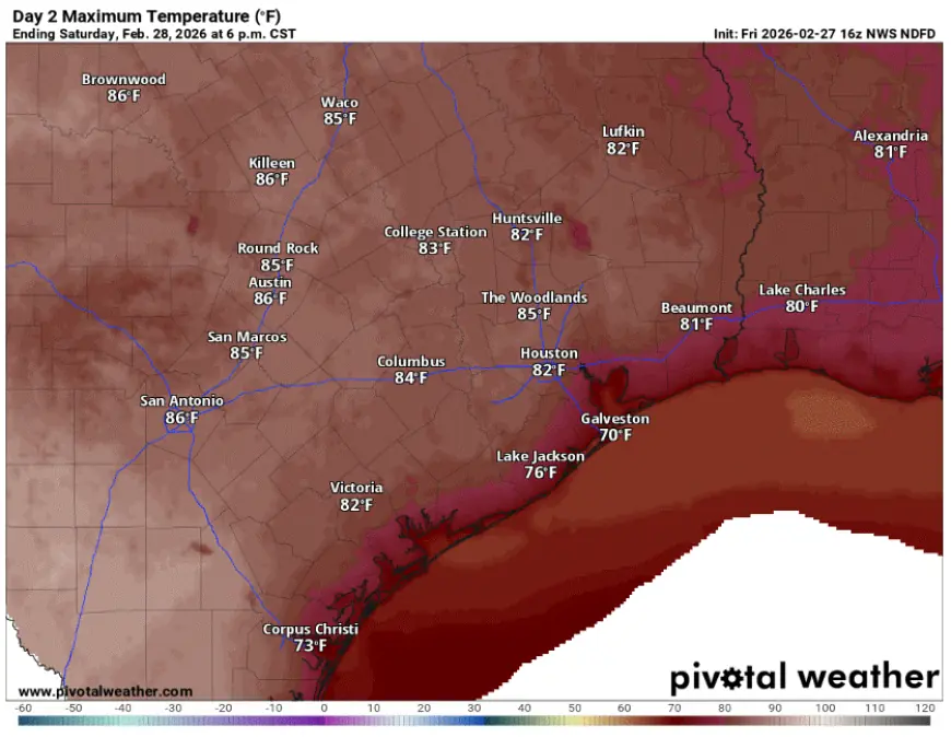 Kxan News: February Ties Austin Record with 12 Days of 80-Degree Heat as Warm Pattern Holds