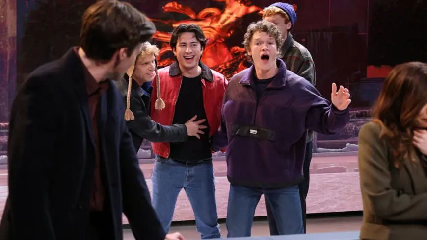 Connor Storrie Brings Out ‘Heated Rivalry’ Co-Star Hudson Williams in ‘SNL’ Debut