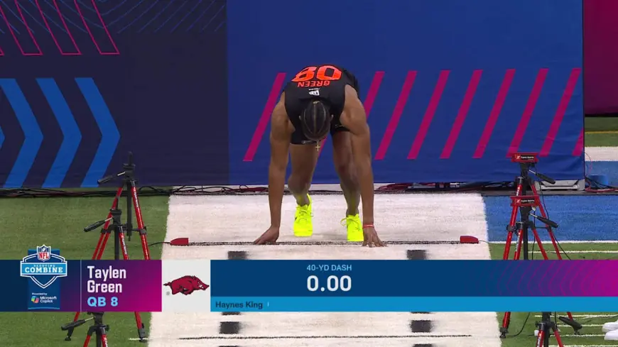 Taylen Green Runs 4.36-Second 40-Yard Dash at Combine