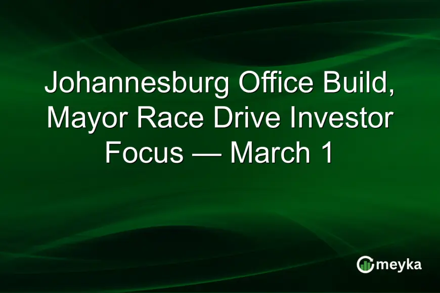 Johannesburger Investors Eye Office Build, Mayoral Race and Maintenance-Driven Power Cuts