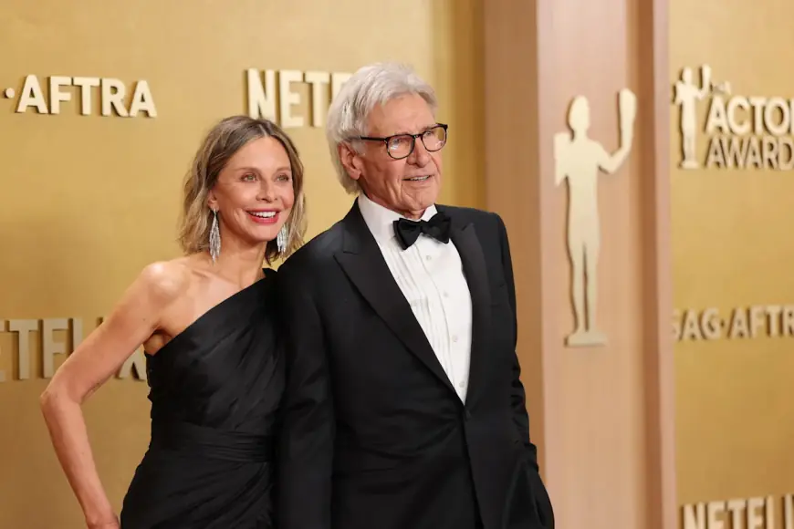 Harrison Ford, Age 83, Accepts SAG Lifetime Achievement Award With Wife Calista Flockhart by His Side