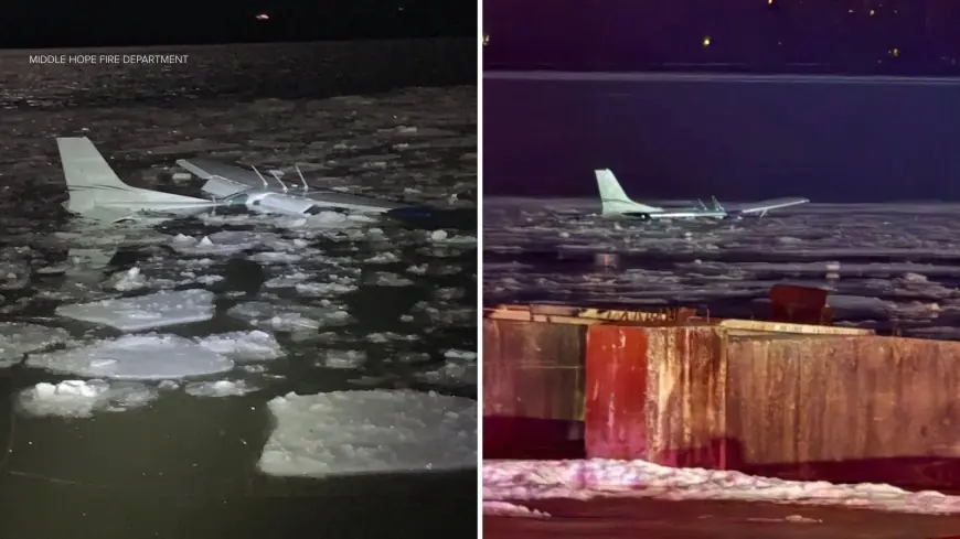 Plane Crash Hudson River: Cessna 172 Makes Emergency Ice Landing Near Newburgh, Two Rescued