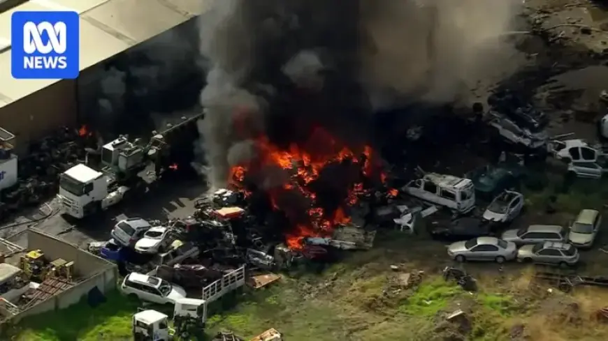 Industrial Fire Ignites in Geelong’s North from Exploding Gas Bottles