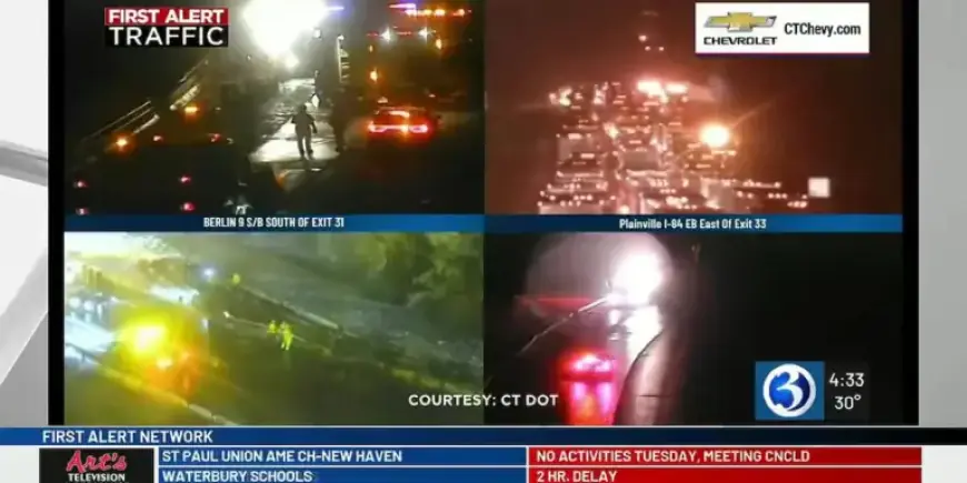 Icy Roads Cause Numerous Highway Crashes