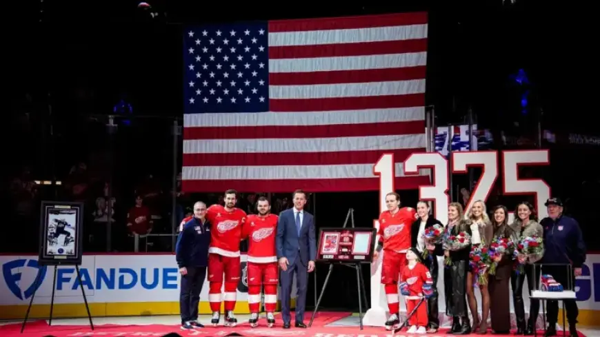 Red Wings Honor Patrick Kane for Breaking Modano’s U.S. Points Record