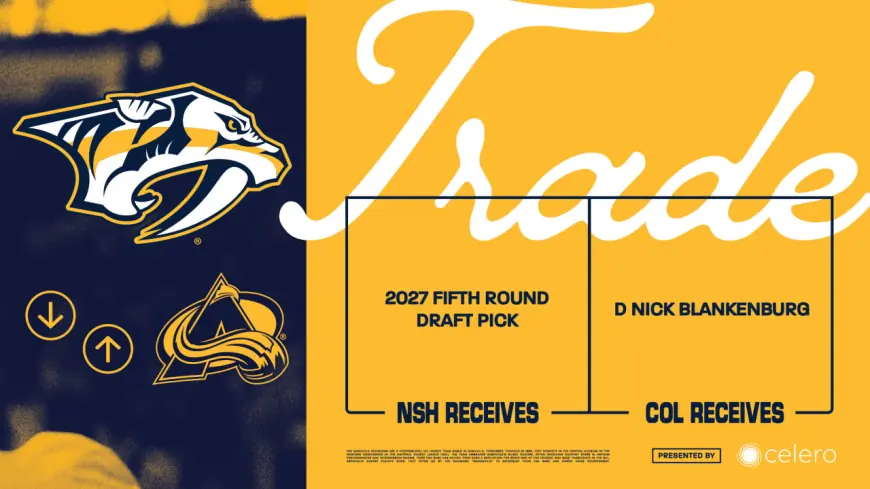 Nick Blankenburg Traded to Avalanche as Predators Net 2027 Fifth-Round Pick