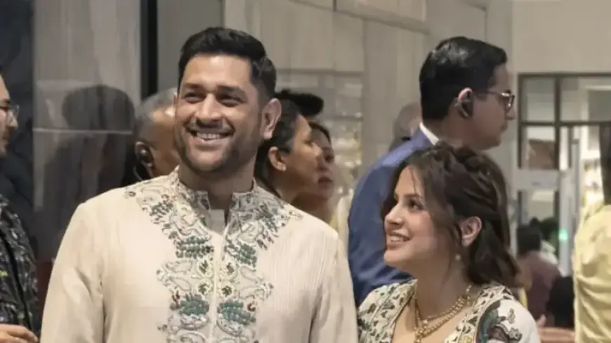 MS Dhoni and Wife Sakshi Attend Arjun Tendulkar-Saaniya Chandhok Wedding