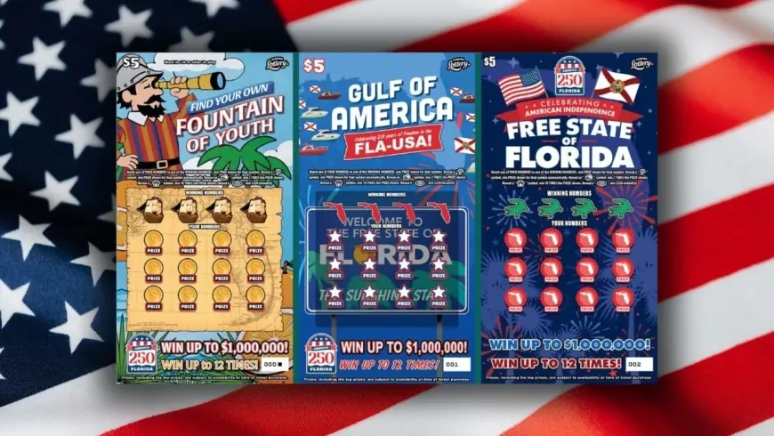 Florida Lottery rolls out 'America 250 Florida' scratch-offs with $1M top prize and more than 3.9M winning tickets