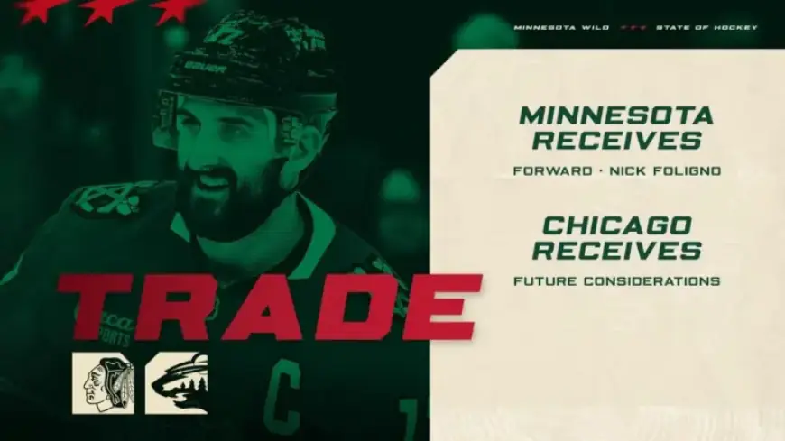 Minnesota Wild Trades for Forward Nick Foligno from Chicago Blackhawks