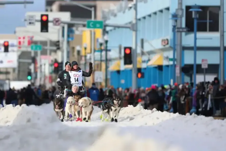 Iditarod Begins as Barking Dogs Enthrall Downtown Anchorage