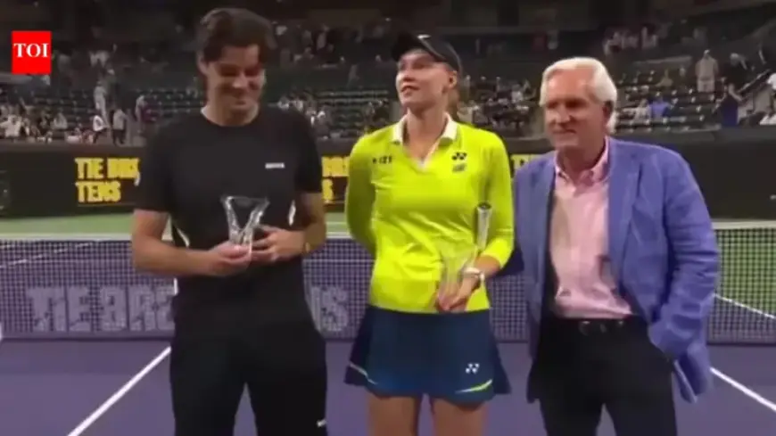 Elena Rybakina Moves Man’s Hand During Eisenhower Cup Ceremony: Watch Video