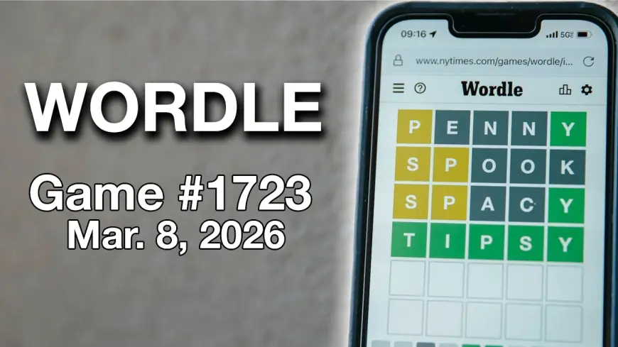 Wordle Today Answer and Hints — Puzzle #1723, Sunday March 8, 2026
