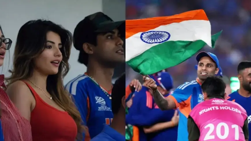 Ishan Kishan Gf Aditi Hundia Celebrates at Narendra Modi Stadium After T20 Win
