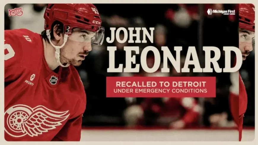 Dylan Larkin Injury ripple: Red Wings make emergency recall of John Leonard