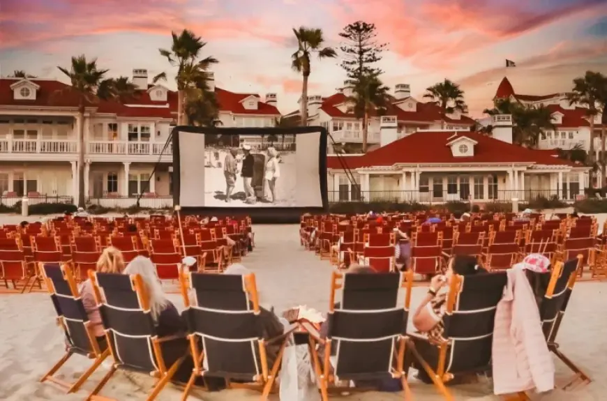 Barbie Movie screens on the beach as theaters watch new box office swings