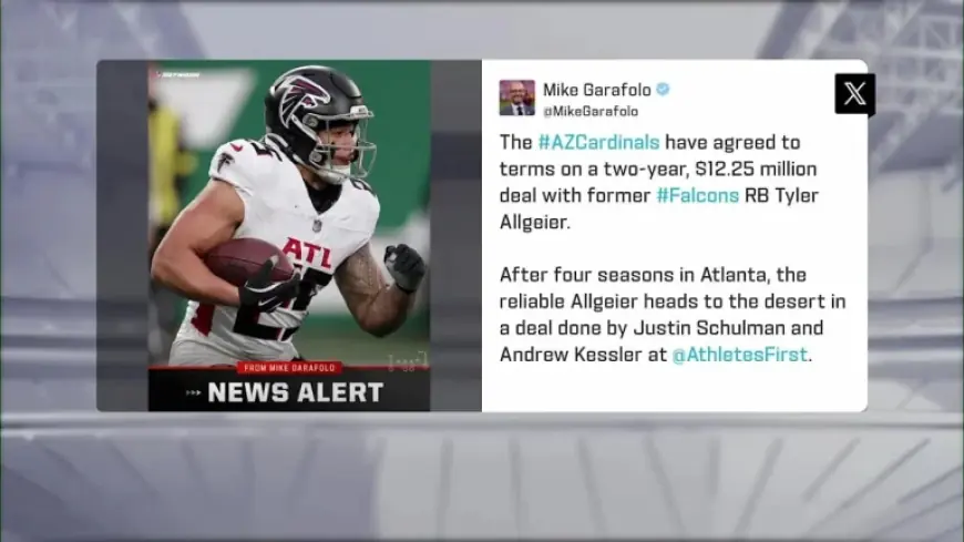 Tyler Allgeier Signs Two-Year, $12.25 Million Deal with Arizona Cardinals