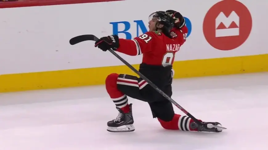 Frank Nazar rips an OT winner as Blackhawks edge Utah