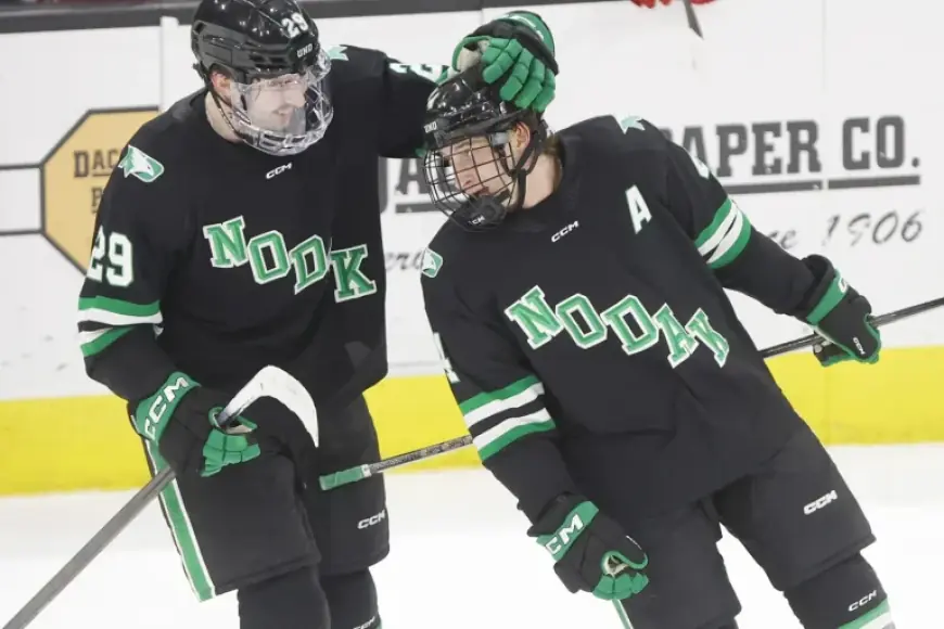 Bennett Schimek Mentioned as Jake Livanavage Leads UND’s All-NCHC Picks