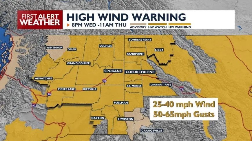 High Wind Warning and Wind Advisory in Effect Across Pacific Northwest Today