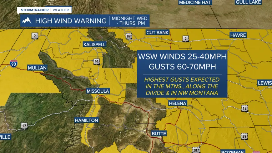 High Wind Warning, Wind Advisory Alerts Span Rockies to Northeast as Dangerous Storm Sweeps Across U.S. Today