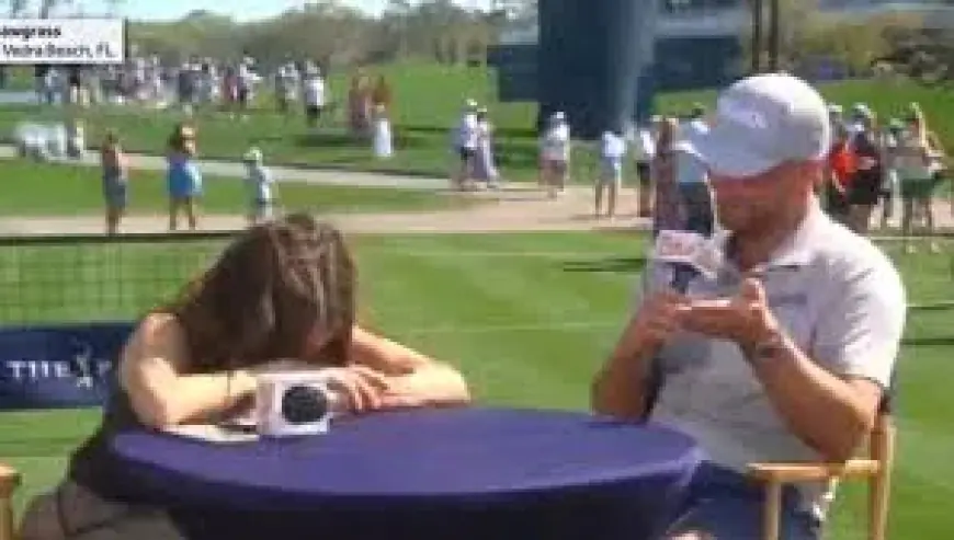 Kay Adams stunned on air as Wyndham Clark jokes about 'week-long girlfriend'