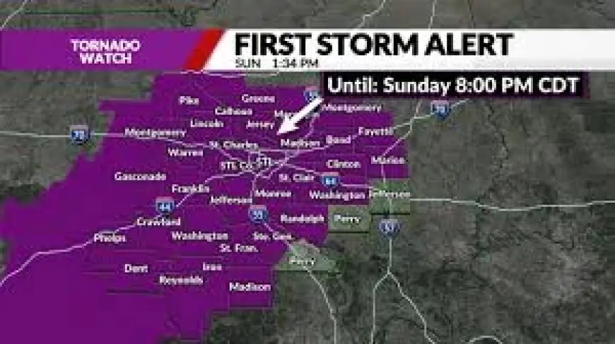 Tornado Watch St Louis Metro Area Triggers Severe Weather Alert Ahead Of Evening Storms