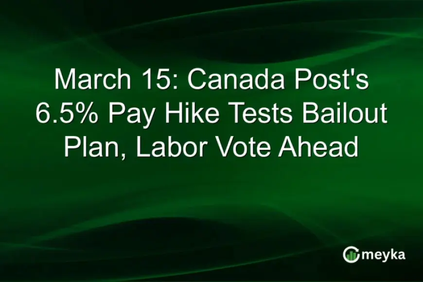 March 15: Canada Post’s 6.5% Pay Hike Tests Bailout Plan, Labor Vote Ahead