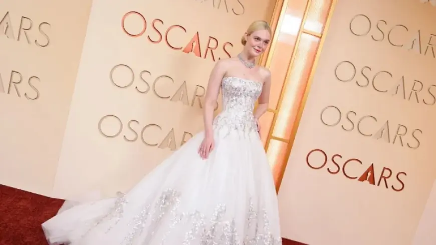 Elle Fanning At the 2026 Oscars Sparks Attention With Strapless White Gown and First Oscar Nomination