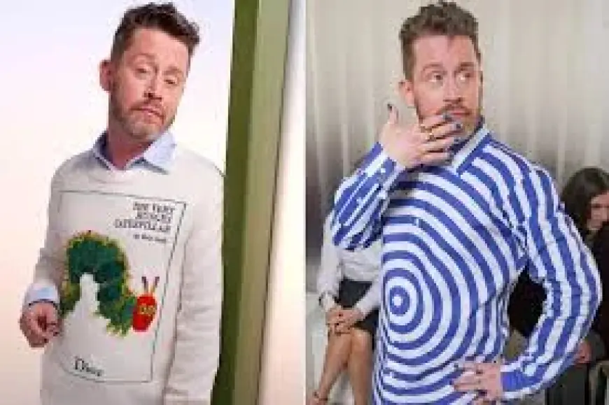 Macaulay Culkin Kicks Off His Shoes and Flaunts Painted Toenails at Paris Fashion Week