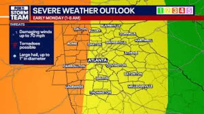 Wsbtv: Severe Storms and Possible Tornadoes Forecast Overnight as Risk Is Upgraded in North Georgia