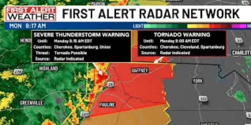 Tornado Spartanburg Sc Focus Shifts as Warnings Extend Into Western North Carolina Counties