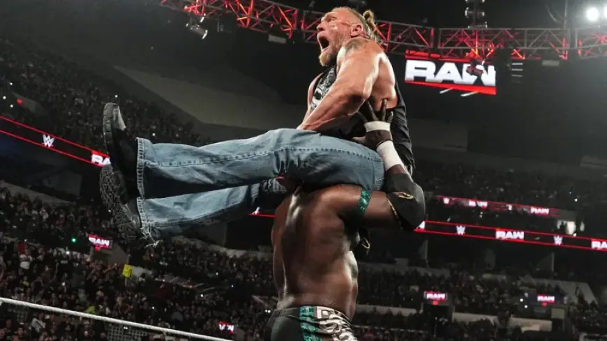 Oba Femi Destroys Brock Lesnar In Wild WrestleMania 42 Challenge On Wwe Raw