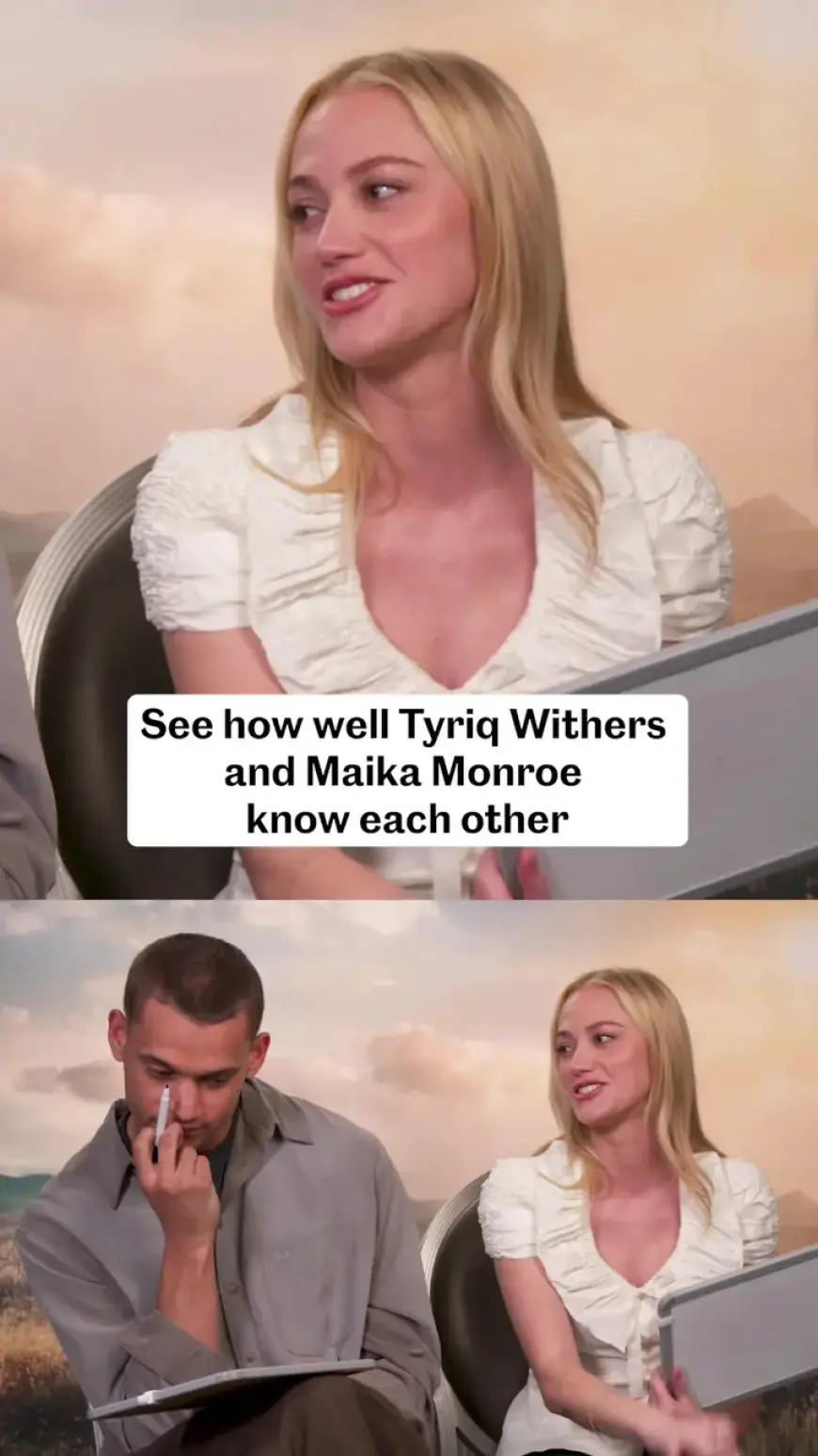 Tyriq Withers and Maika Monroe Test Their Knowledge of Each Other