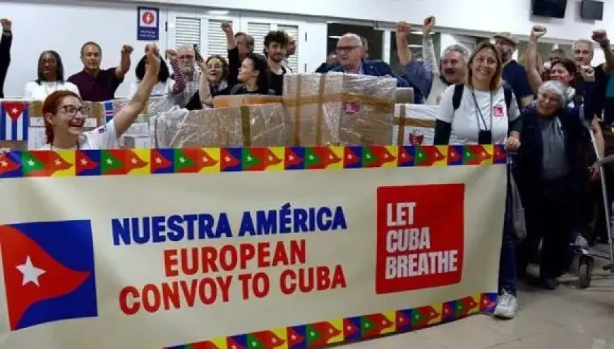 European Convoy of Dignity Arrives in Havana with Embrace and Resistance