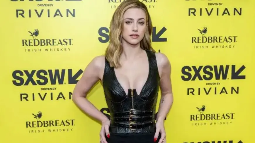 Lili Reinhart Dazzles in Elisabetta Franchi Gown with Bold High Slit