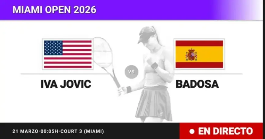 Live: Iva Jovic vs. Paula Badosa at Miami Open Today