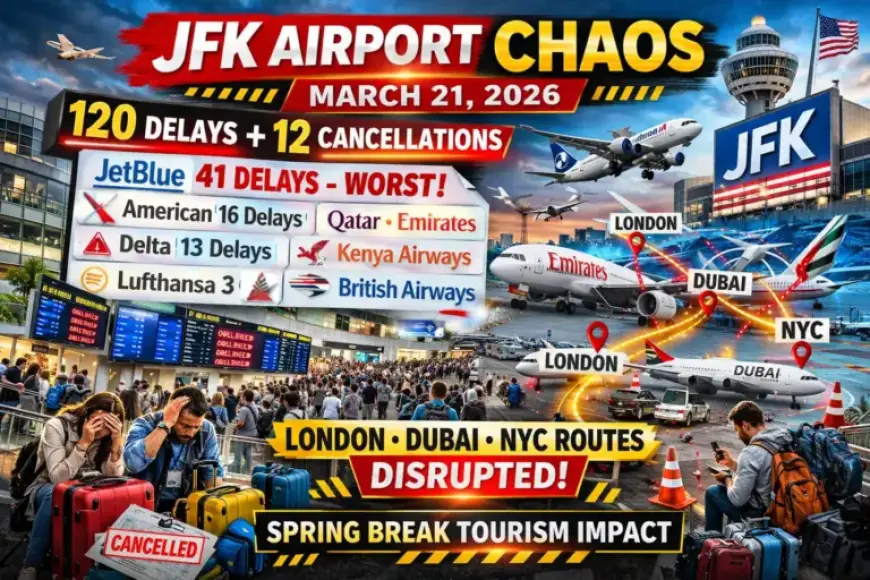 Spring Break Travel Disrupted by Long TSA Lines and Flight Delays at JFK