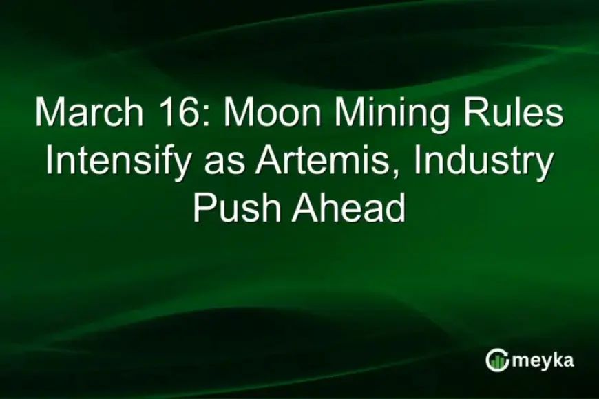 Moon Mining Regulations Tighten as Artemis, Industry Advance on March 16