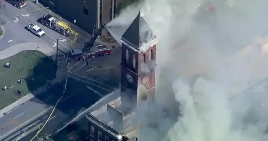 Historic Floyd County Courthouse Fire Sparks Mass Evacuations