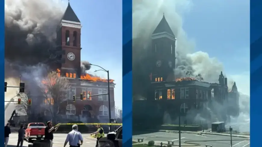 Historic Rome, Georgia Courthouse Decimated by Massive Flames on Monday