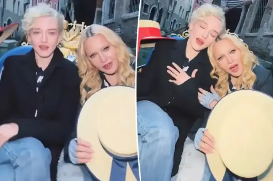 Madonna and Julia Garner Reunite in Venice After Biopic Shelved