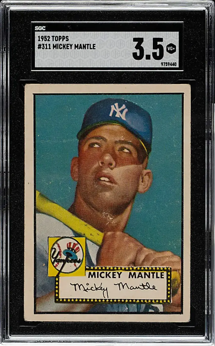 Mickey Mantle’s 1952 Topps Card Surpasses Six Figures at REA Auction