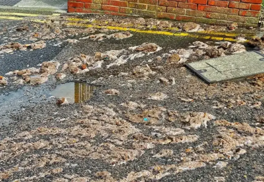 Town Centre Street Flooded by Raw Sewage