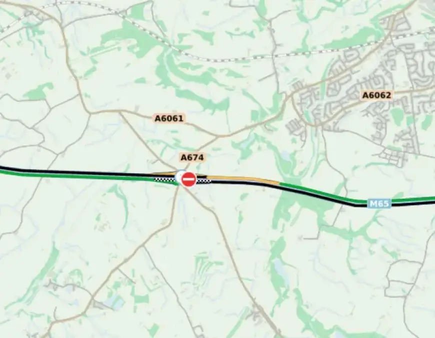 M65 Hoghton Junction Closed After Six-Vehicle Collision